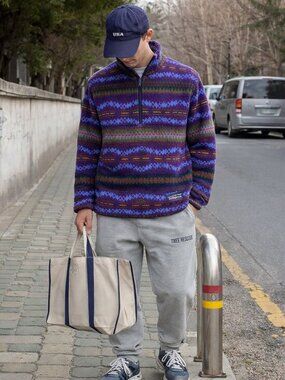 Patagonia Lightweight‎ Synchilla Sweater in Sacajawea Blackberry Size XS Vintage